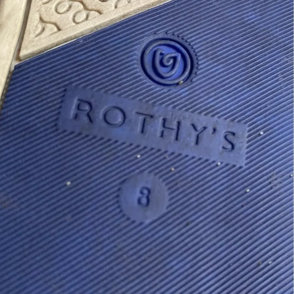 Rothys City Slip On Dark Gray Royal Blue sz 8